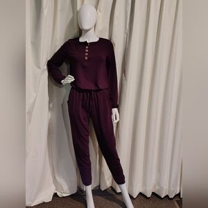 Plum Sz Sm Jumpsuit